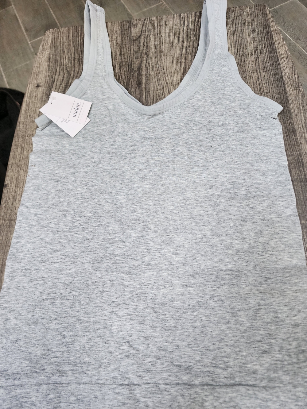 Auden Women's Light Gray‎ V-Neck Tank Top